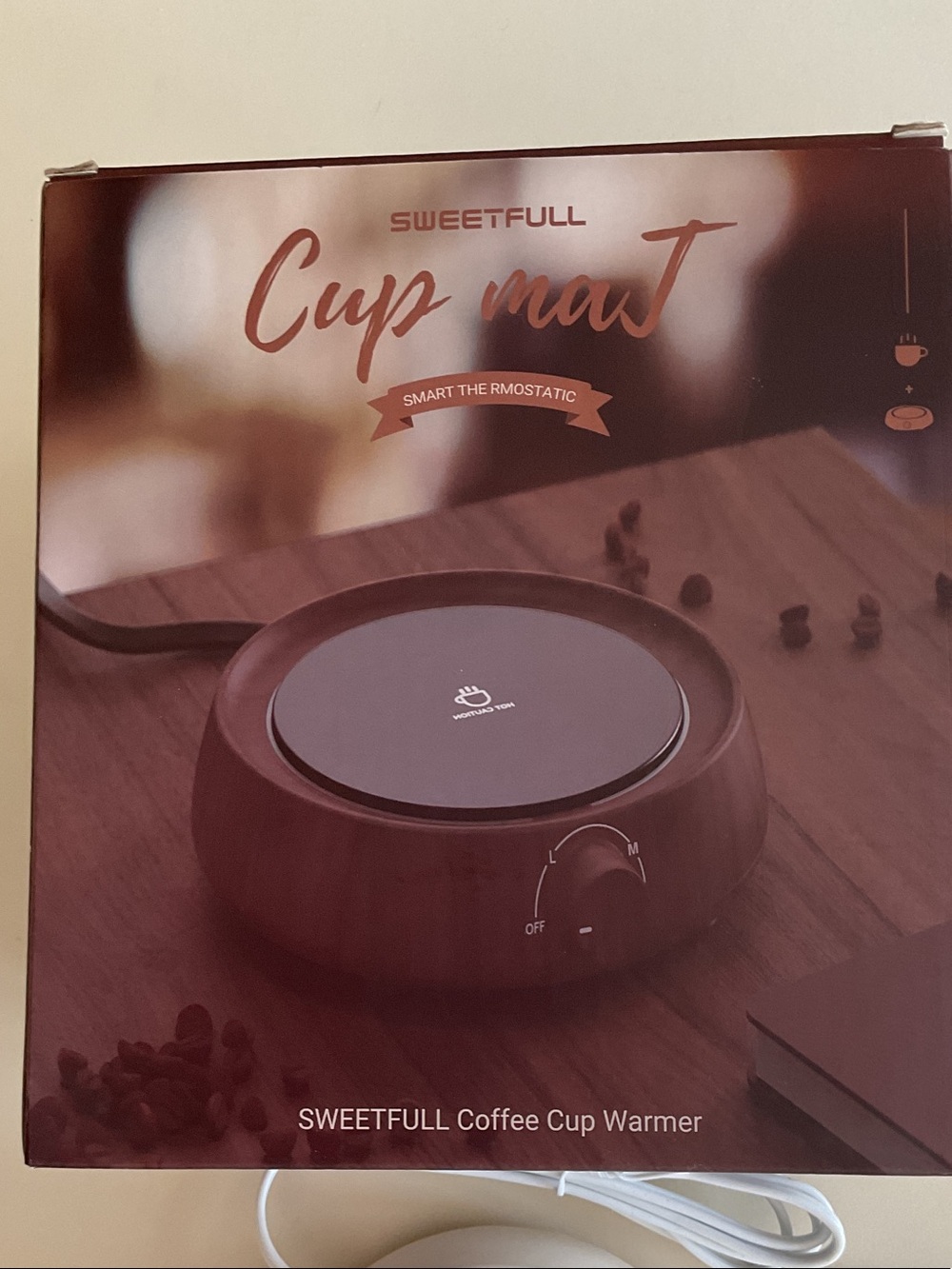 SWEETFULL Smart Thermostatic Cup Warmer in Brown